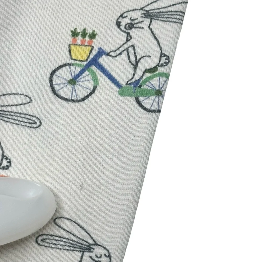 Hanna Andersson Bunny On‎ Bicycle Long Johns Pajamas